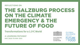 Banner advertising the Salzburg Process on the Climate Emergency and the Future of Food