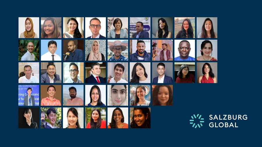 collage of headshots showcasing participants of the Asia Peace Innovators Forum