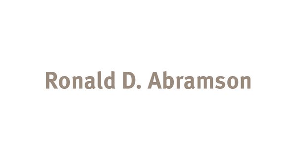 Ronald D. Abramson