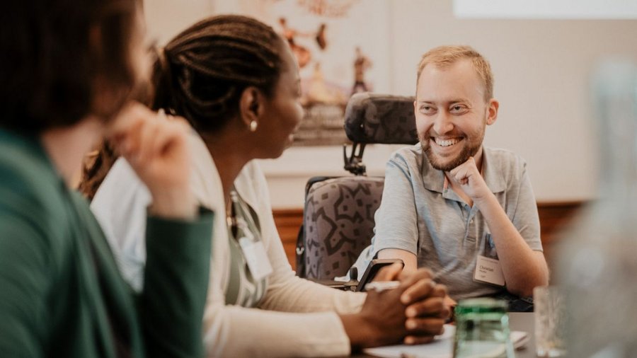 This photo shows Christian Pfeuffer at a Sciana Network residential meeting in May 2025.