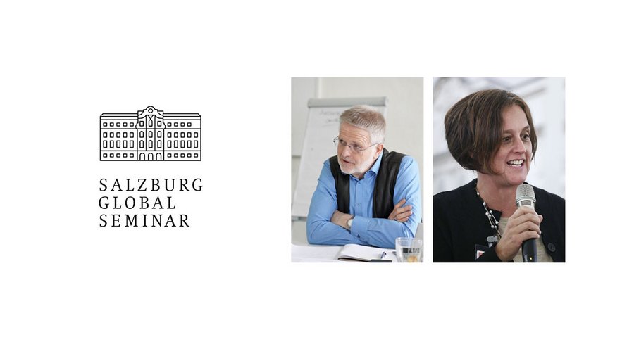 Salzburg Global Fellows Martin Bohle and Rika Preiser at Schloss Leopoldskron