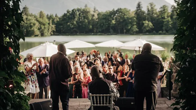 The musical group Insingizi performing at Salzburg Global Weekend on June 21, 2025.