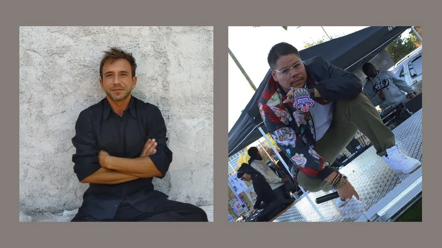 Separate photos of Lazaros Damanis and Sacramento Knoxx on a gray background