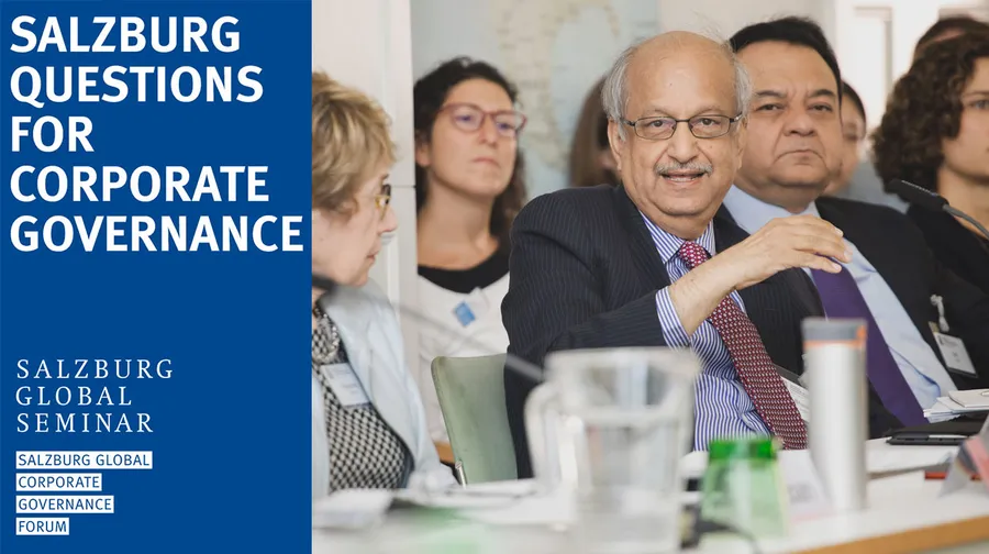 Bharat Doshi at the 2018 meeting of the Salzburg Global Corporate Governance Forum