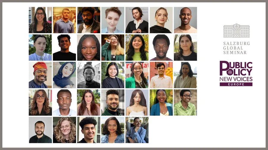 a collage of pictures of all Fellows of the third cohort of Public Policy New Voices Europe