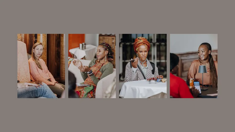 From left to right, photos of Tess Peacock, Rosette Sifa Vuninga, Nontsikelelo Dlulani, and Enhle Mpungose at Salzburg Global Seminar