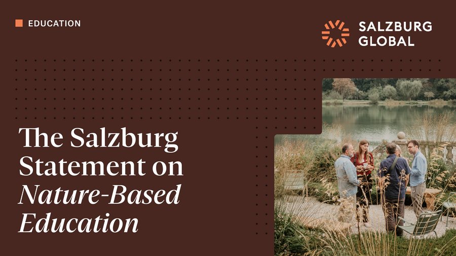 A graphic announcing The Salzburg Statement on Nature-Based Education