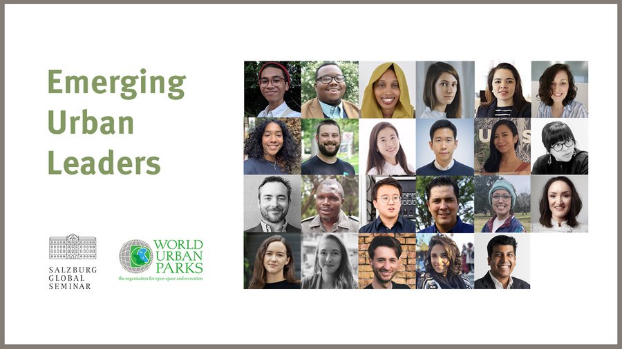 Mosaic featuring the faces of the first cohort of Emerging Urban Leaders