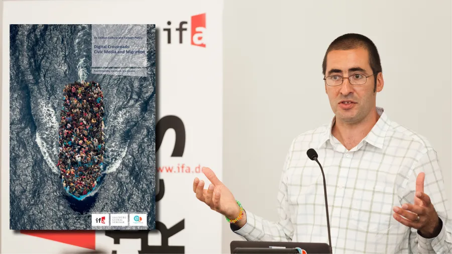 Lead author of Digital Crossroads: Civic Media and Migration, Paul Mihailidis at the 2016 Salzburg Academy