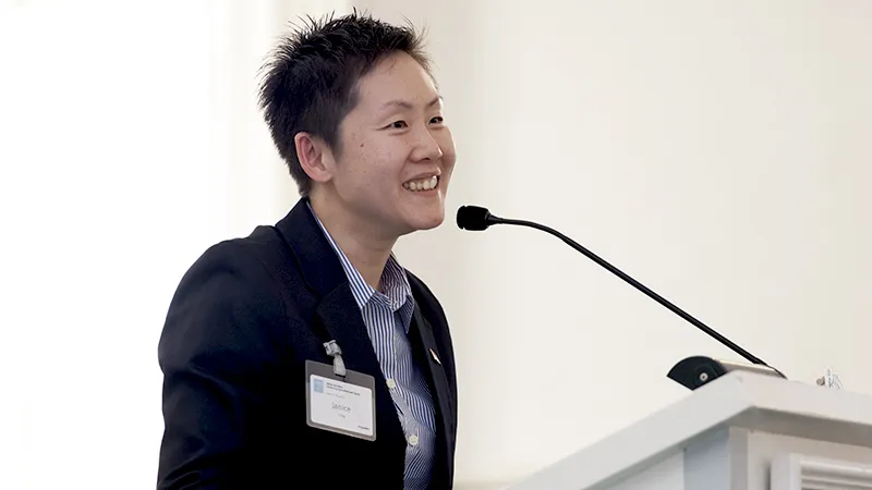 Janice Chia speaks at the session on Aging Societies