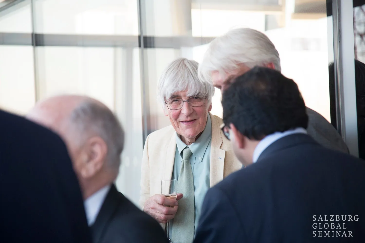 Edward at the 2019 Palliser Lecture in a Group of People