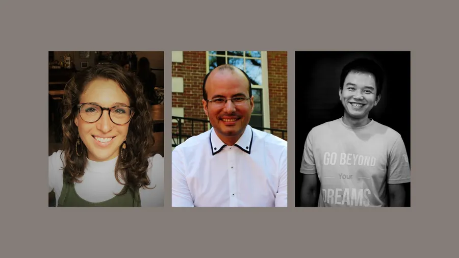 From left to right, photos of Rena Deitz, Franco Mosso, and Hoang Viet Nguyen.