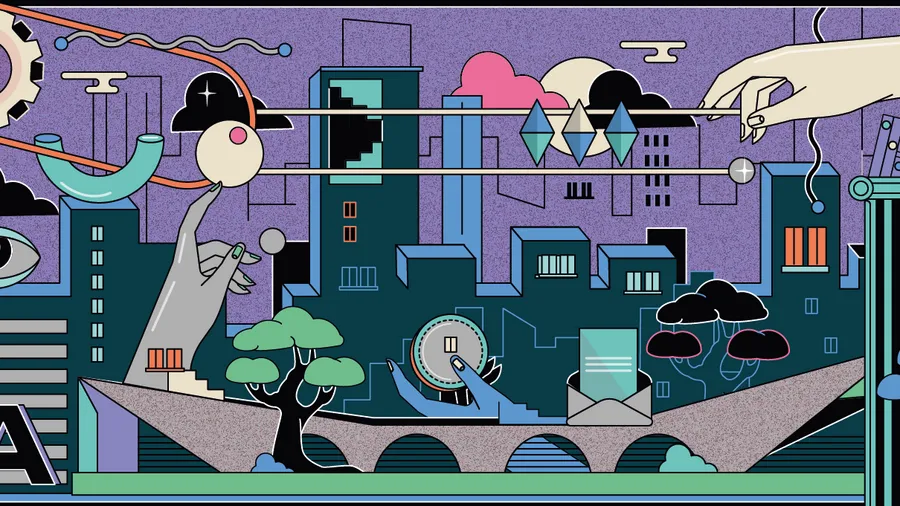 graphic design illustrating the creating futures series