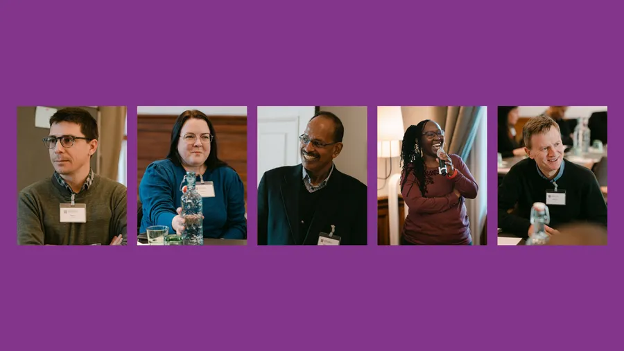 A graphic featuring photos of Peter Dixon, Helen Maunder, Narayana Ramachandran, Katindi Sivi, and Robert Street.