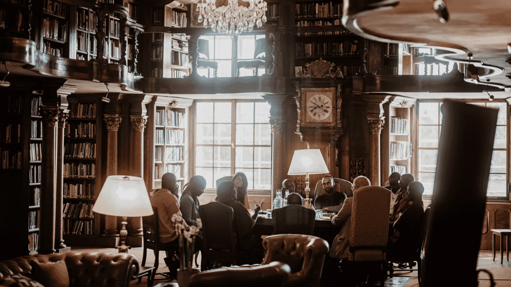 Group of People at the Famous Bibliothek at Schloss Leopoldskron