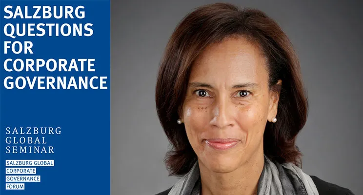 Photo of Anne Gates and Salzburg Questions on Corporate Governance ident