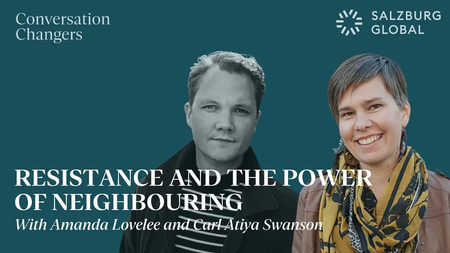 a graphic showing headshots of carl swanson and amanda lovelee