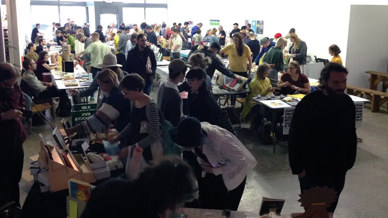 Visitors exploring the 2017 Detroit Art Book Fair (Picture: Maia Asshaq)