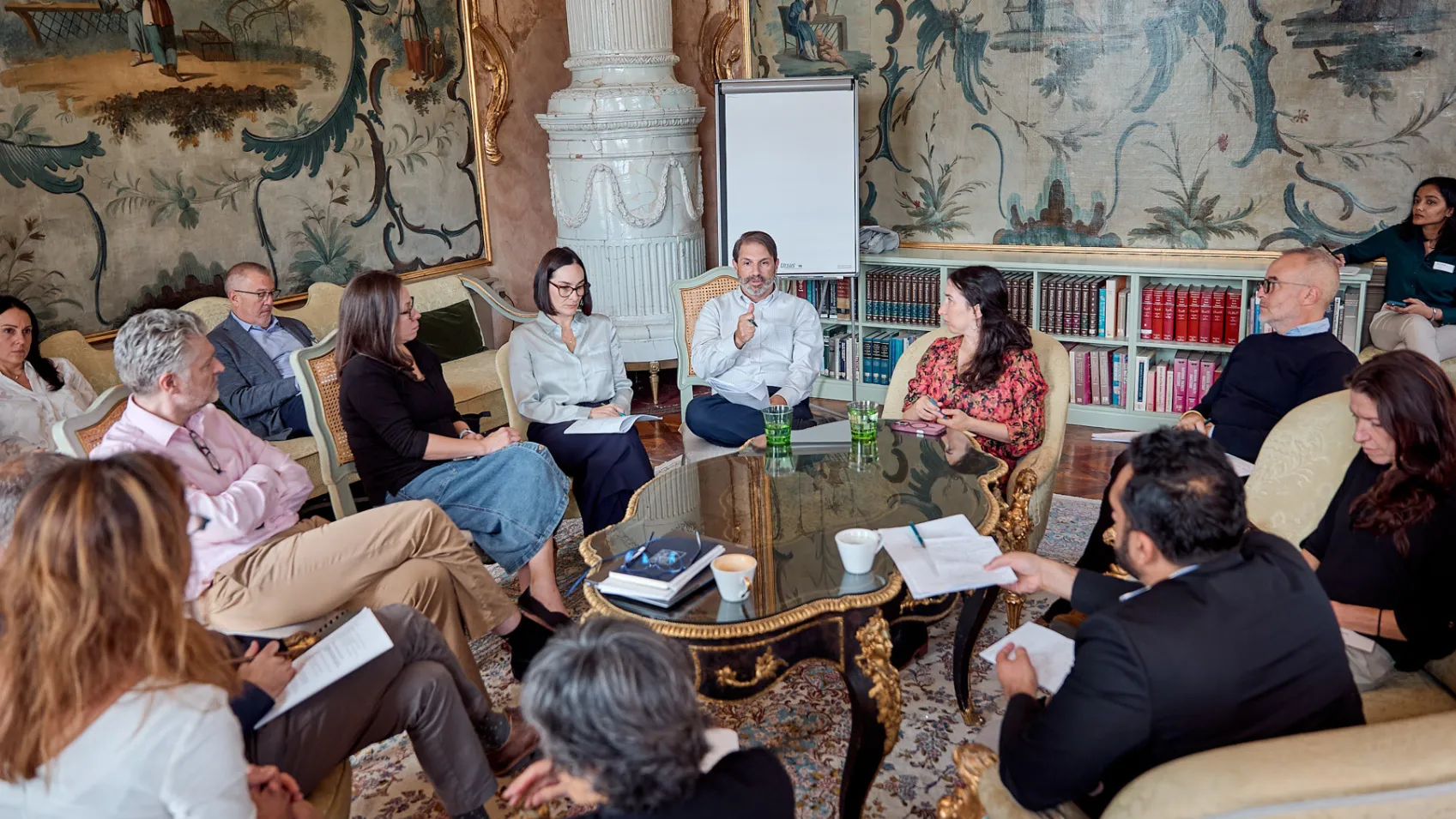 Group of people having a talk