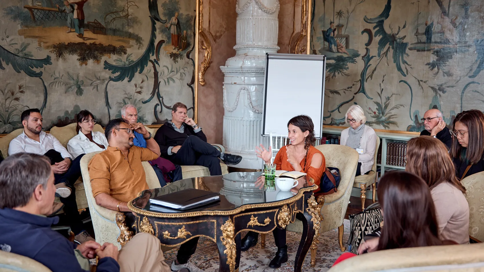 Gathering of People Inside the Schloss Leopoldskron