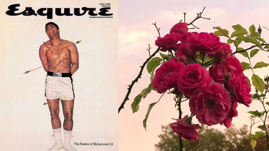 Photo of George Lois's cover for Esquire magazine of Muhammad Ali (Photo: Carl Atiya Swanson)