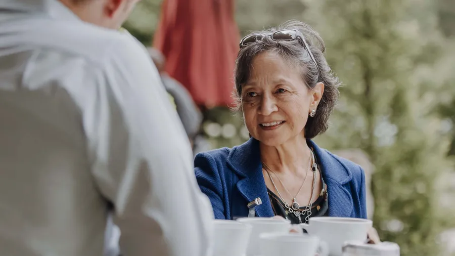 Laurie Garduque in conversation at Schloss Leopoldskron in 2021