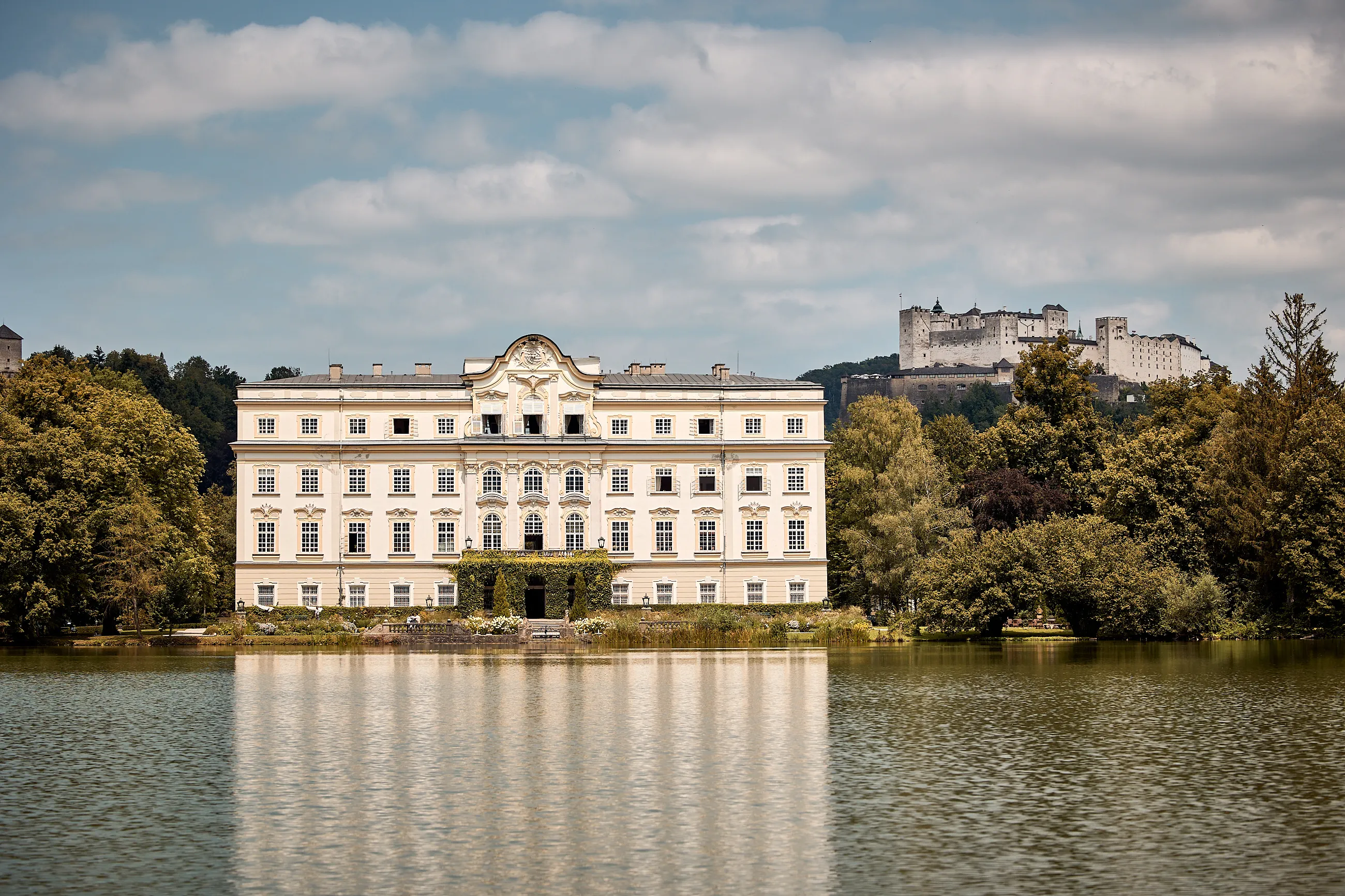 Schloss Leopoldskron With Lake in the Foreground