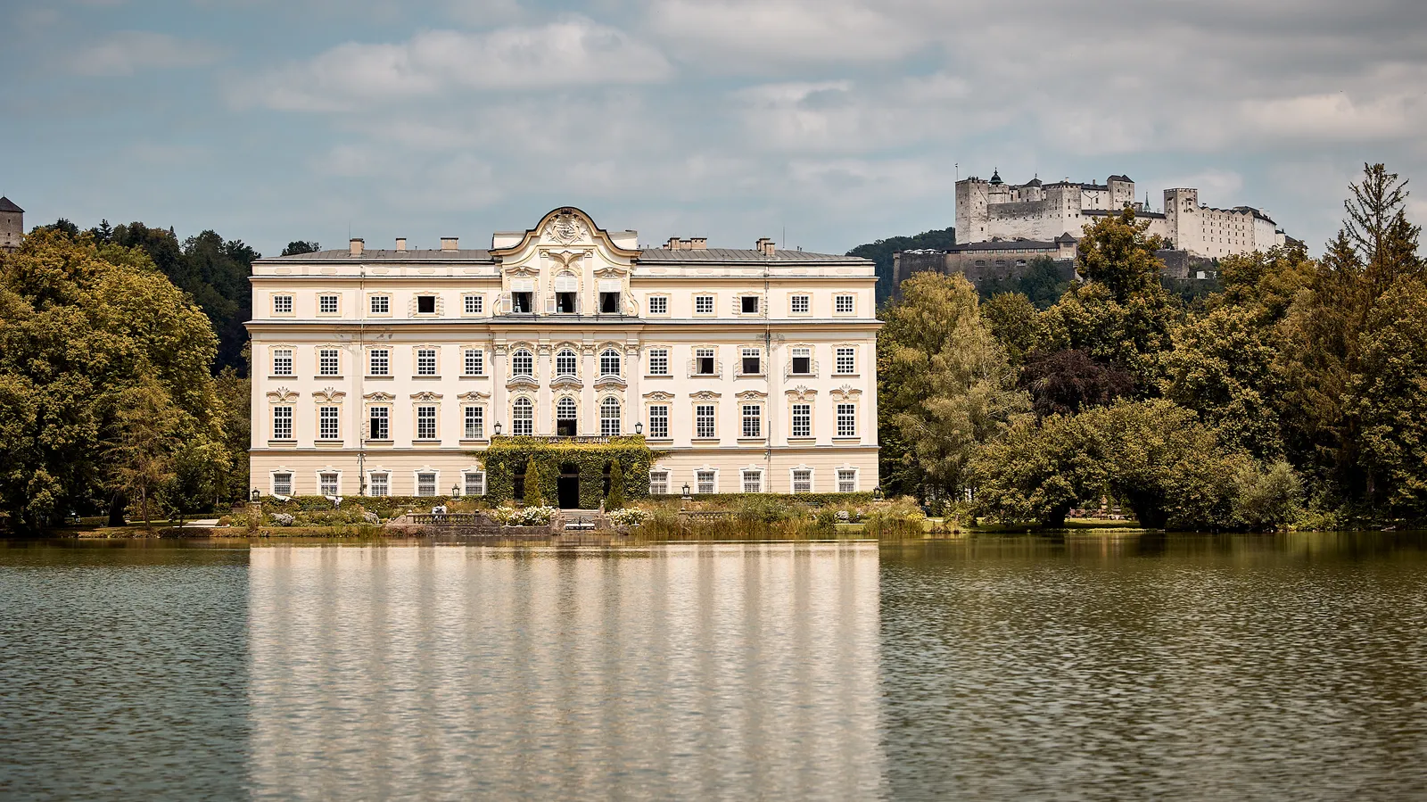 Schloss Leopoldskron With Lake in the Foreground