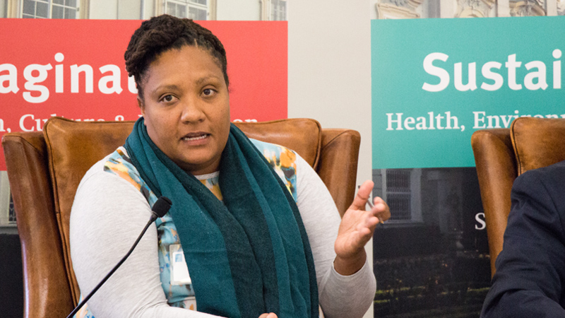 Helga Rainer at the session The Next Frontier: Transboundary Cooperation for Biodiversity and Peace