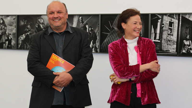 Herman Seidl and Tanya Kiang at the opening of the FOTOHOF exhibit on Contemporary Photography from Ireland.
