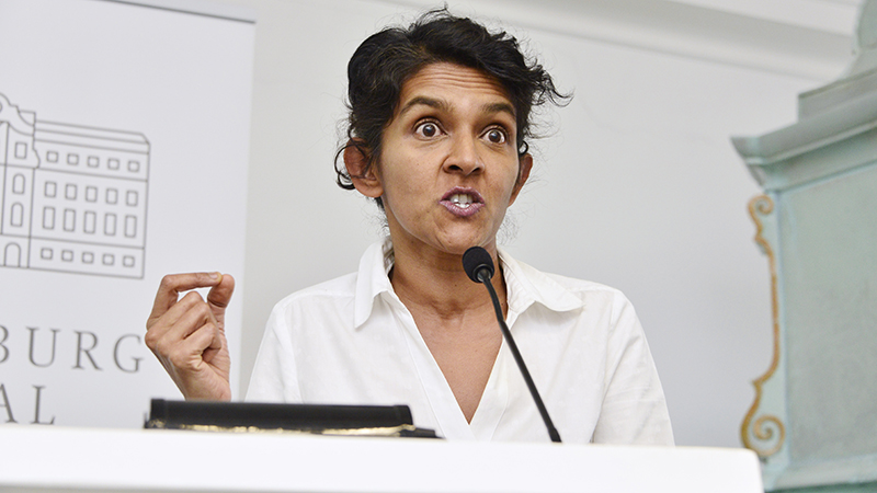 Pireeni Sundaralingham speaking at Session 561 | Beyond Green: The Arts as a Catalyst for Sustainability