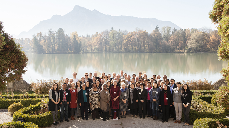 Fellows of Session 540 pose for the traditional group photo on the Schloss Terrace