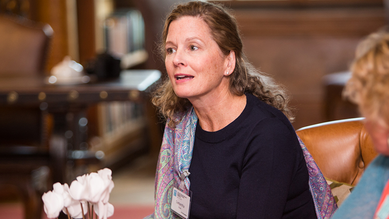 Samantha Gilbert opens the Salzburg Global Seminar session Driving the Change: Global Talent Management for Effective Philanthropy