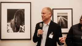 A photo of Mark Jensen speaking at Salzburg Global Seminar in Schloss Leopoldskron's Gallery
